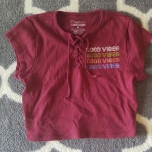 "Good Vibes" crop top